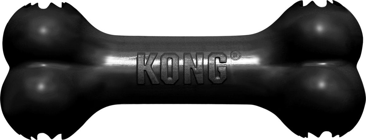 Kong extreme goodie bone - large - zwart - rubber - 22 cm