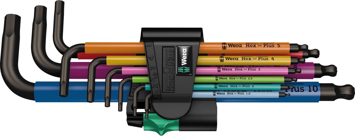 Wera inbussleutelset 950 9 hex-plus multicolour 1 sb (9-delig, 1.5mm tot 10mm)