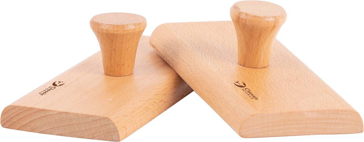 Classic World Holz-Sandblock-Percussion, 2 Stück.