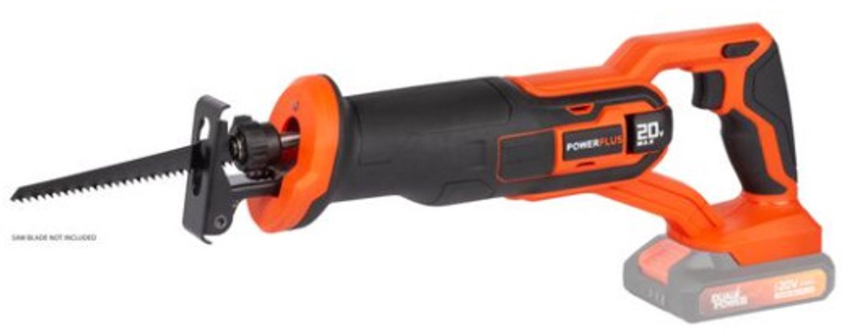 Powerplus dual power accu reciprozaag powdp25100 - 20v zaagmachine - 2800min-1 - zonder accu en lader - gereedschap