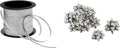 Merkloos sans marque zilver lint voor geschenkverpakkingen 5mm x 20m + 12 x ster mat zilver 6cm cadeaustrikken - starbows - met plakstrip - decoratie strikken inpaklint krullint sierlint inpak lint cadeaulint rol bolduc