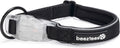 Beeztees safety gear parinca - hondenhalsband - led - nylon - zwart - 35-40x2 cm