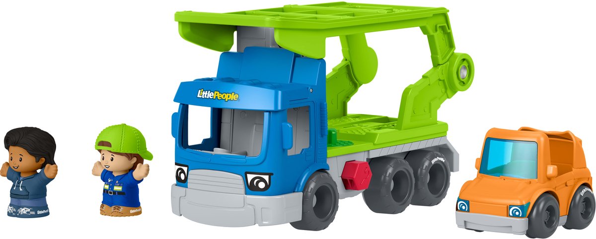 Mattel little people speelgoedtruck - auto transporter - peuterspeelgoed.