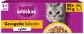 Whiskas kattenvoer - adult 1+ - gevogelte in gelei - giga-pack 80x85g