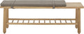Bloomingville - linde bank - beige - rubberhout