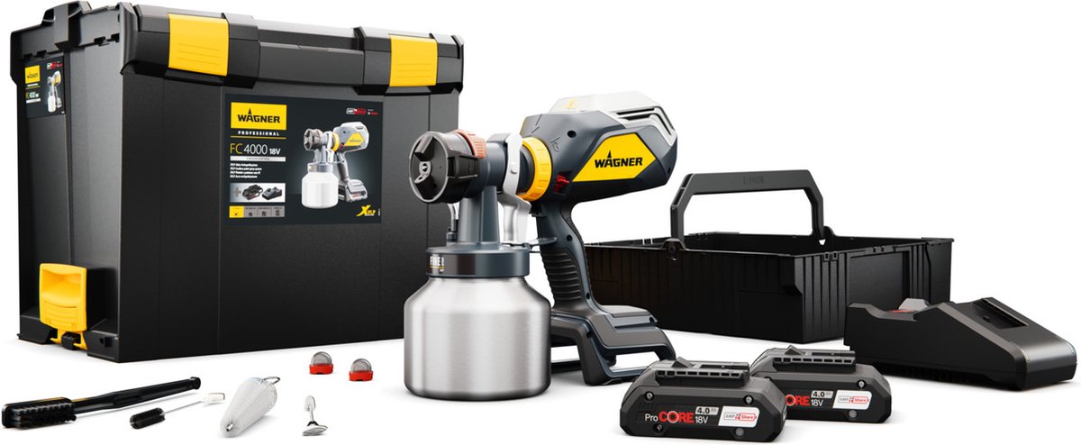 Wagner finishcontrol 4000 18v finespray verfspuit - incl. accu – kit