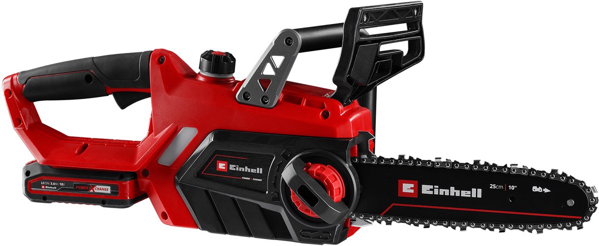 Einhell accu kettingzaag ge-lc 18 25 li kit - power x-change - 18 v 3.0 ah li-ion - zwaardlengte: 25 cm - max. zaaglengte: 23 cm - incl. 1x 3.0 ah accu en lader