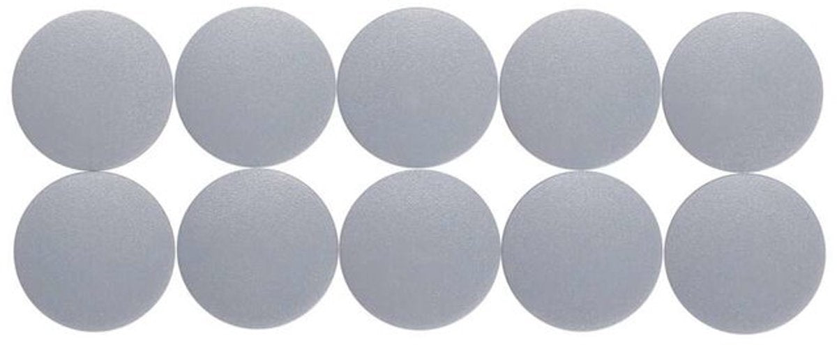 Maul magneet rond 10 stuks 0,6 kg kunststof ferriet bruchsicher erodiert lackiert ø 2.4 x 0.8 cm grijs