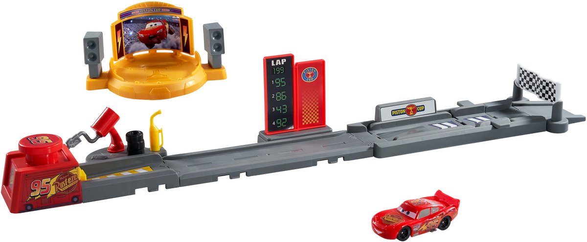 Mattel racebaan speelset met auto - 2 speelmodi voor kinderen