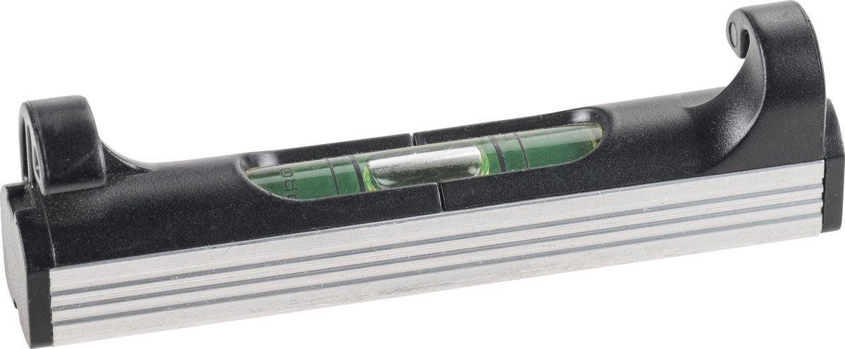 Kwb koordwaterpas voor het rechttrekken van koorden metselwerk en bestratingswerkzaamheden, 78 mm klein, met aluminium voet, ideaal voor metselkoord, handig bij funderings- en terrasbouw