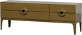 Woood merge tv meubel - eucalyptus hout - honinggeel - 57x160x44