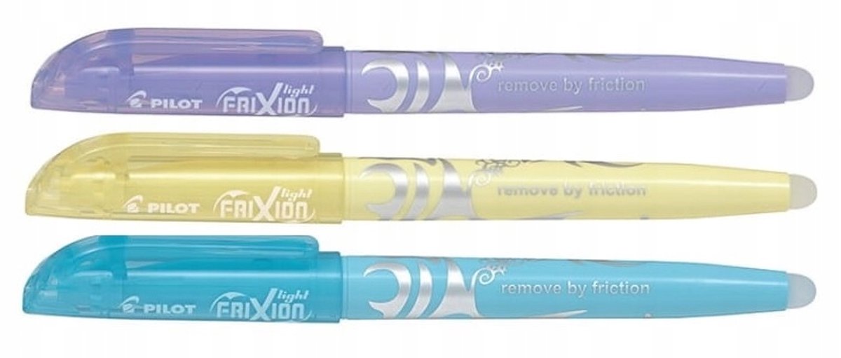 Pilot frixion light naturals uitwisbare markeerpennen - 3 stuks