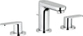 Grohe eurosmart cosmopolitan driegats wastafelkraan - lage uitloop - met trekwaste - chroom