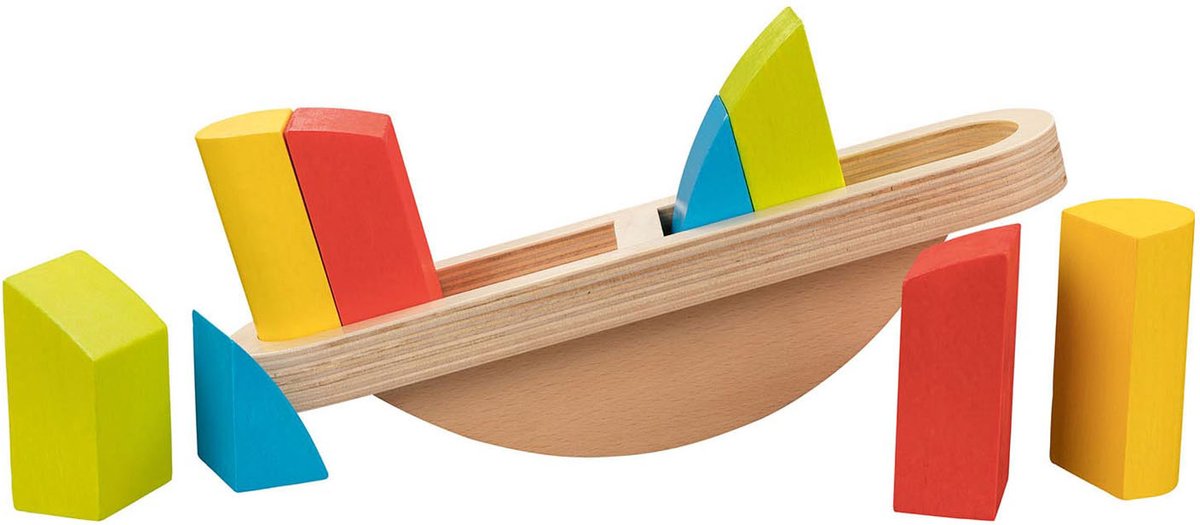 Goki Balance-Spiel aus Holz, 9-teilig.