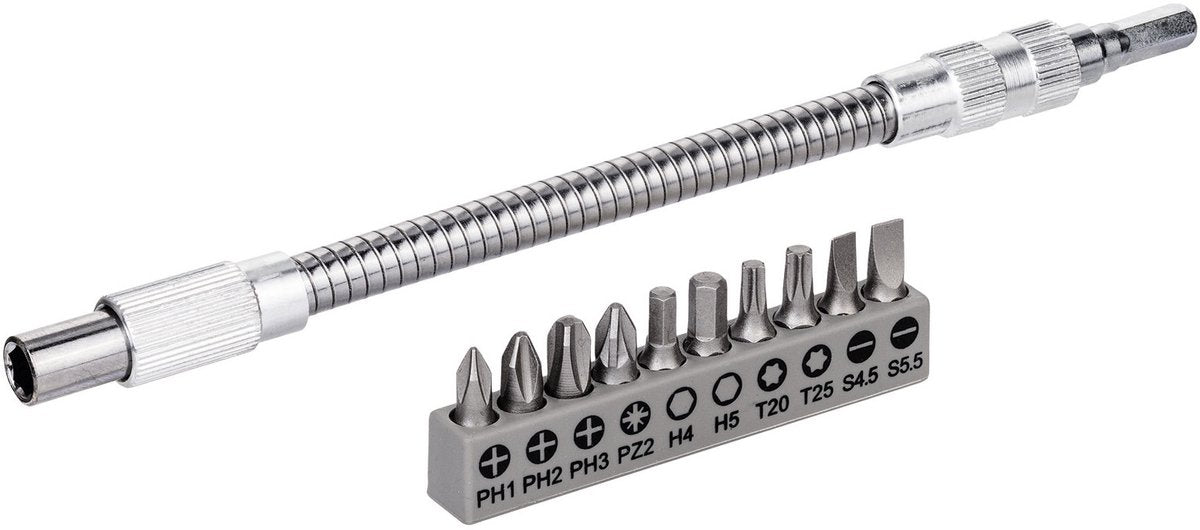 Bosch bitset 11-delig met flexibele metalen verlenging 200 mm - 2608522376