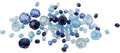 Creativ company cc plastic facet kralenmix 4-12 mm blauwe harmonie 170 stuks