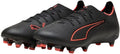 Puma ultra 6 match fg ag unisex sportschoenen - black- red 46