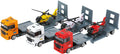 Toi-Toys Metall-LKW mit Anhänger und Hubschrauber