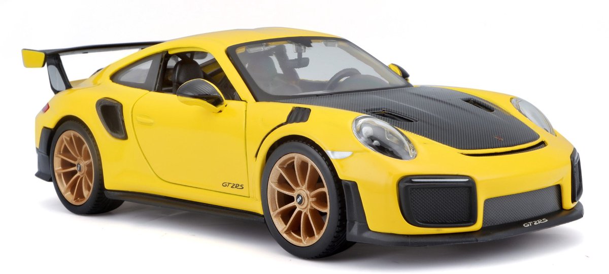Maisto porsche 911 gt2 rs schaal 1:24 modelauto - geel