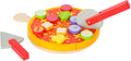 Small Foot - Pizza-Set aus Holz zum Ausschneiden und Spielen, 21-teilig.