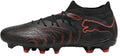 Puma future 9 match fg ag unisex sportschoenen - black-glowing red-strong gray 42.5