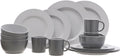 Travellife rota camping serviesset grey 16-delig - stevig en krasbestendig melamine - vaatwasmachinebestendig