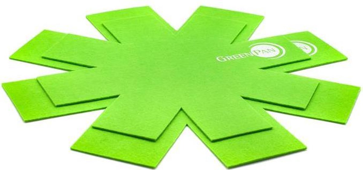 Merkloos sans marque panbeschermers 27cm + 34cm - groen - vilt