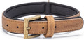Beeztees balacron ax halsband hond - kunstleer - bruin - 36-44 cm x 20 mm