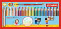 Stabilo woody 3 in 1 - multi talent kleurpotloden - etui met 18 kleuren, puntenslijper penseel