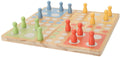 Ludo-Brettspiel aus Holz im Baumwollbeutel