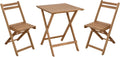 Mano leisure mano bistroset 3-delig – fsc 100% acaciahout – natuurlijk geolied – tuinset met tafel en 2 stoelen
