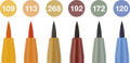 Faber-castell tekenstift - pitt artist pen - 6-delig - harvest - fc-167179