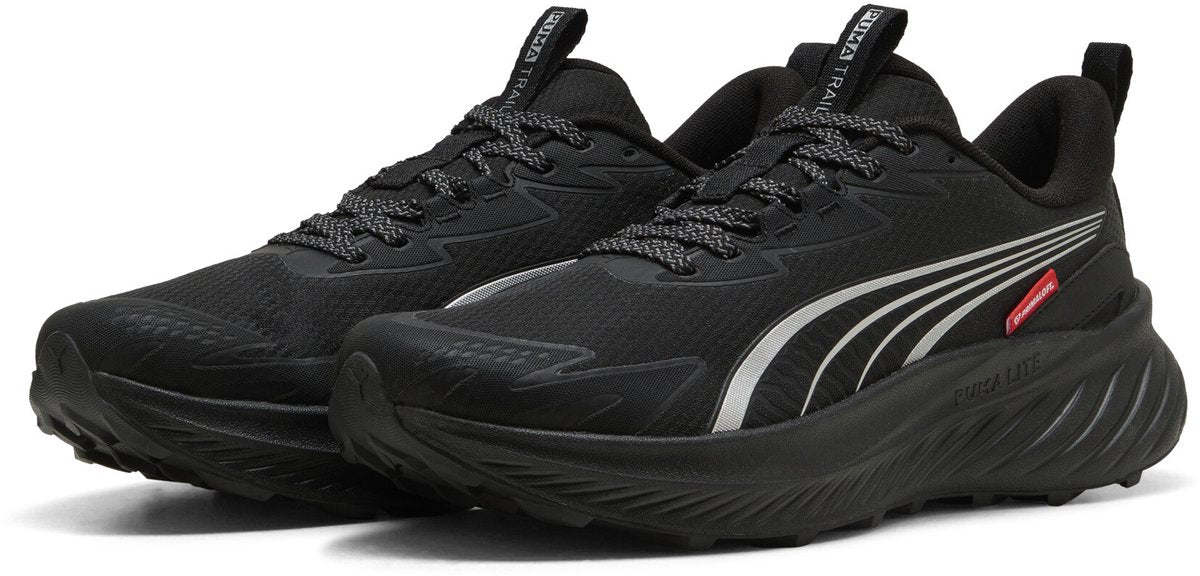 Puma pounce lite 2 trail primaloft unisex sportschoenen - black- silver 40