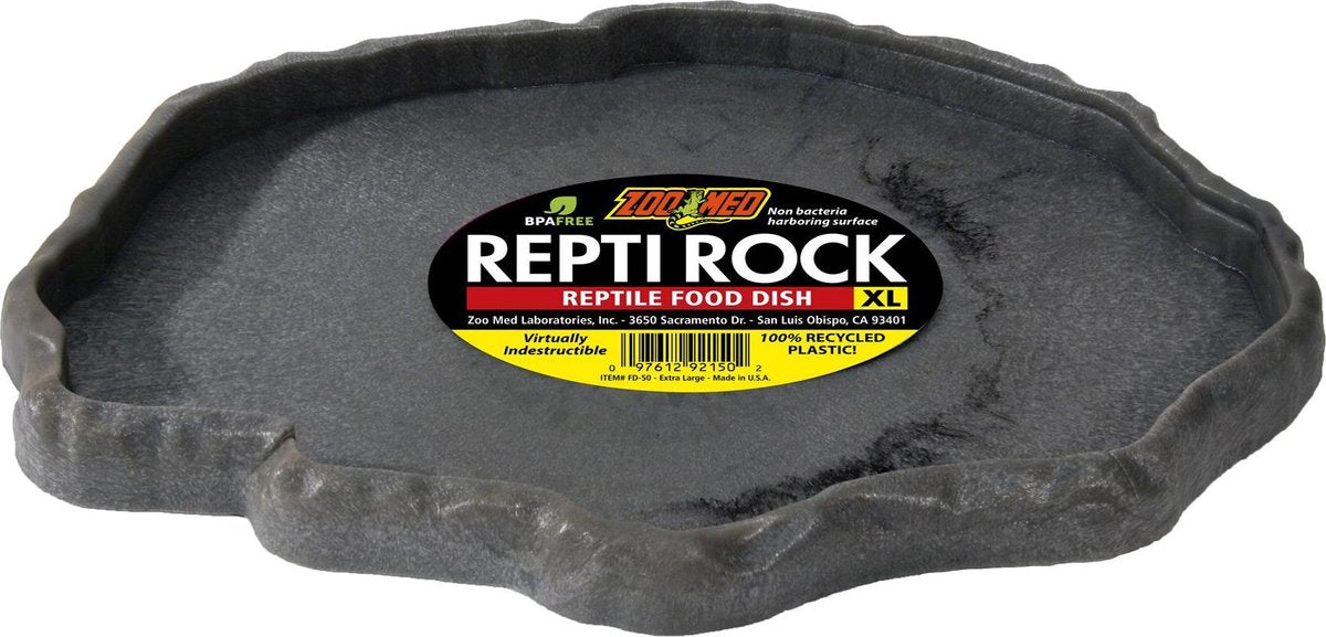 Zoomed zoo med repti rock food dish xlarge xl