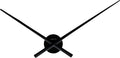 Nextime hands – wandklok – 70 cm – metaal – zwart