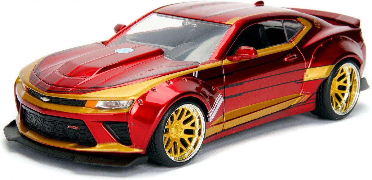 Jada toys - marvel ironman 2016 chevy camaro ss - 1:24 - die-cast - vanaf 8 jaar - speelgoedvoertuig