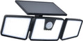 Lutec briti - solar wandlamp voor buiten - schijnwerper met pir bewegingssensor - led - 5000k - zwart