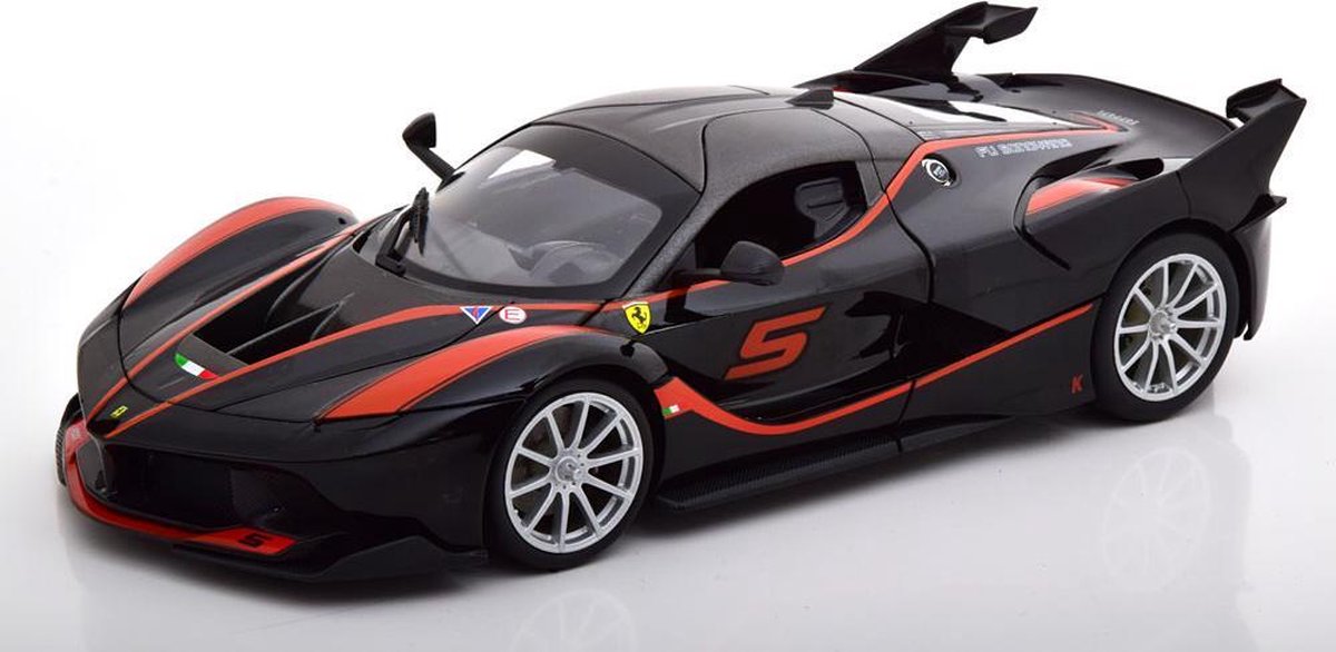 Bburago ferrari fxx k no.5 2015 zwart rood 1:18 burago