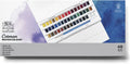 Winsor newton 0390471 cotman studio aquarelverf set – 45 halve napjes – volledig 40-kleuren palet met penseel mengpaletten