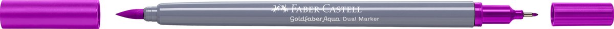 Faber-castell - duo aquarelmarker goldfaber - helder magenta 228 - brush 0,6mm - fc-164598