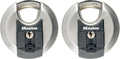Masterlock hangslot - rvs discusslot - weersbestendig - 70 mm - 2 stuks - m40eurt