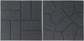 Nature - tuintegel - grijs - rubber - betegeling omkeerbaar motief - h1,5 x 40 x 40cm