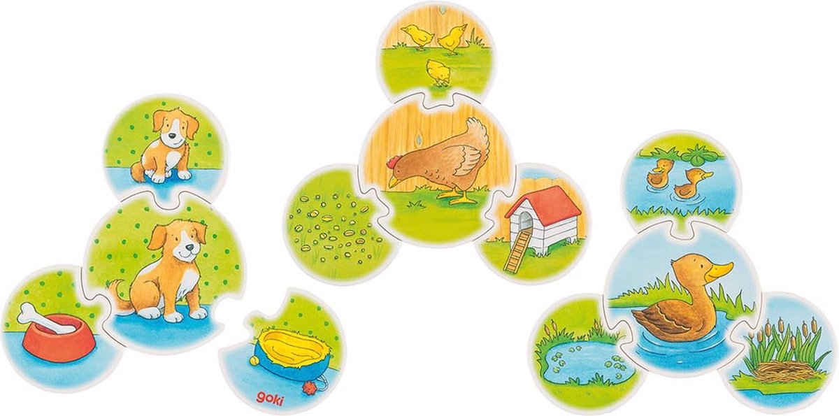 Goki Holzpuzzlespiel Tiere, 28dlg.