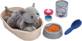 Ecoiffier Kuschelkatze mit Katzenkorb-Spielset, 9-teilig.