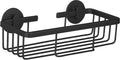 Differnz zelfklevend doucherek zwart â€“ douchemand â€“ hangend rechthoekâ€“ doucherekje zonder boren - aluminium - 25 x 11.6 x 8.1 cm