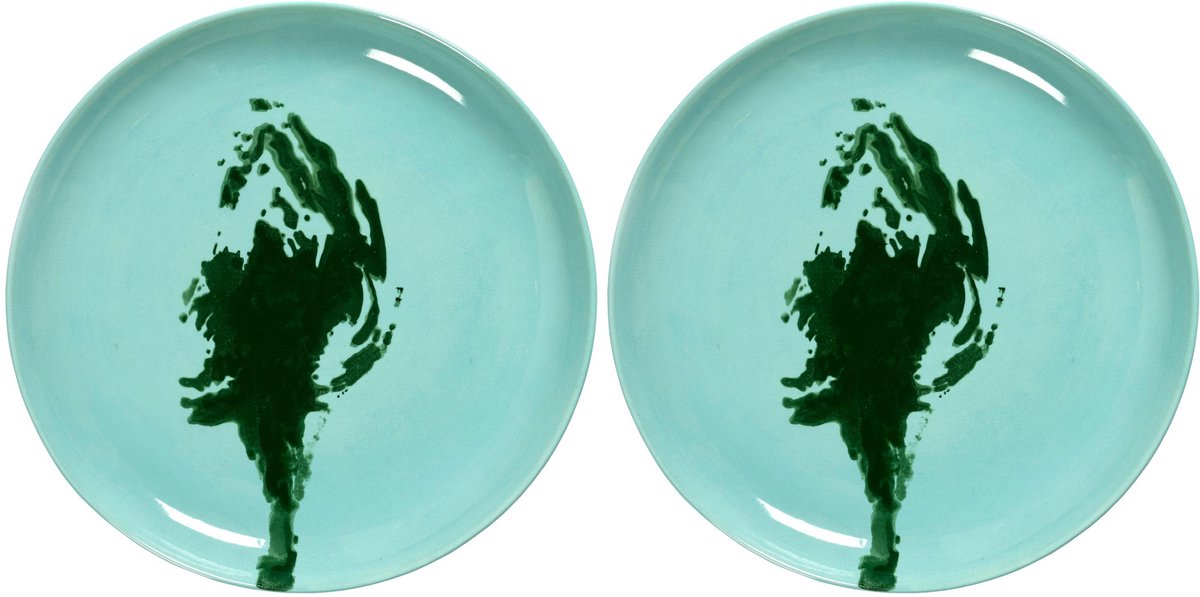 Serax - ottolenghi feast - bord m - azurblauw groen - 22 ø - 2 stuks