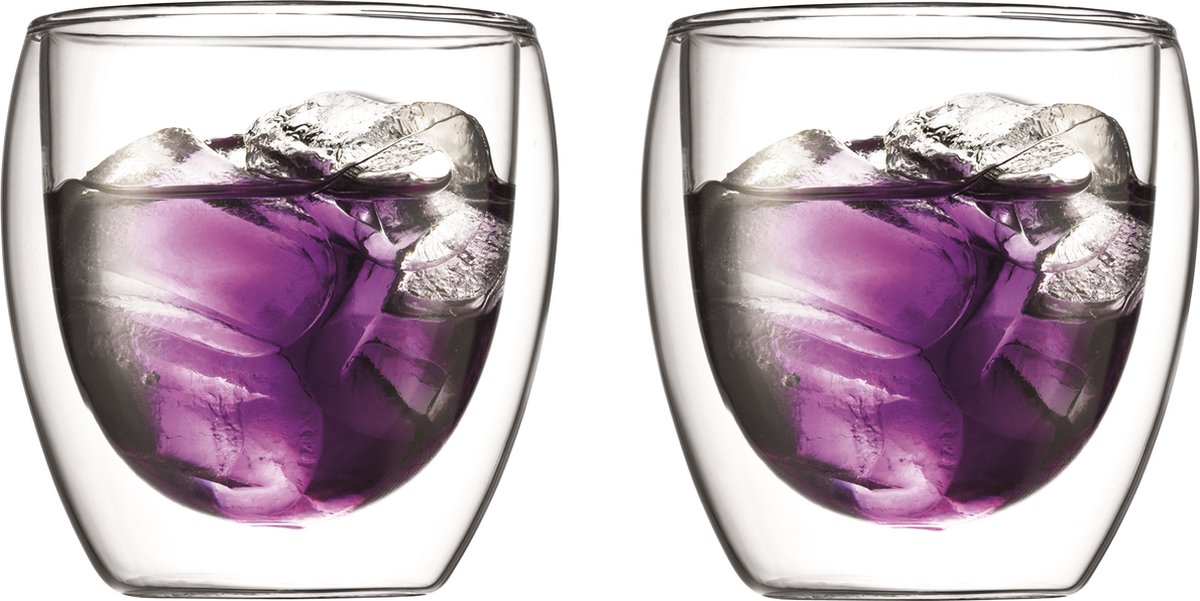 Bodum set van 2 dubbelwandige glazen 25cl - - 4558-10
