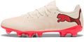 Puma future 9 play fg ag unisex sportschoenen - sugared almond- white-ultra red- black 45
