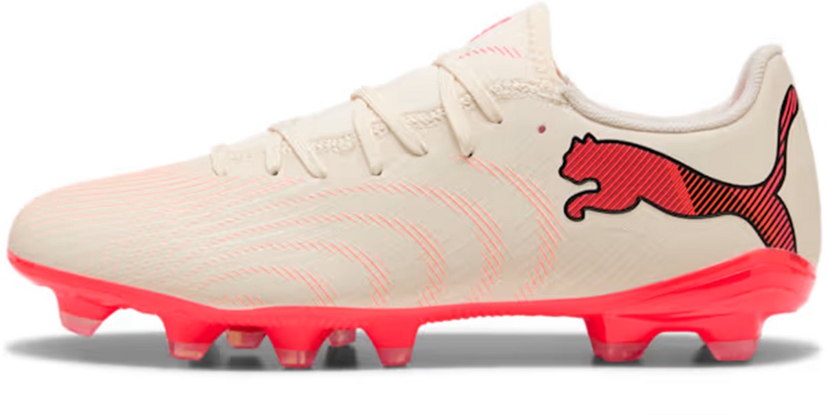Puma future 9 play fg ag unisex sportschoenen - sugared almond- white-ultra red- black 45
