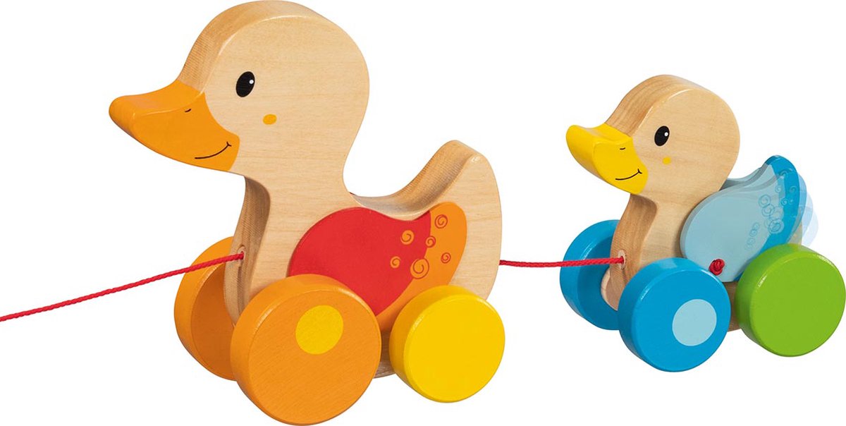 Goki Holz-Tiere zum Nachziehen: Ente